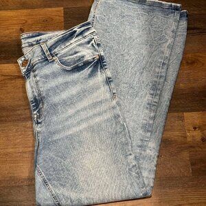 Edgely Maurices Womens Size 20W Regular Length High Rise Flare Denim Blue Jeans